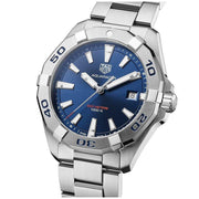 Tag Heuer Aquaracer Blue Dial Silver Steel Strap Watch for Men - WBD1112.BA0928