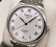 Tissot T Classic Le Locle Automatic White Dial Silver Steel Strap Watch For Men - T41.1.483.33
