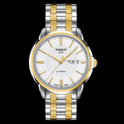 Tissot T Classic Automatics III White Dial Two Tone Steel Strap Watch For Men - T065.430.22.031.00