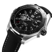 Tag Heuer Aquaracer Calibre 5 Moon Black Dial Black Nylon Strap Watch for Men - WAY201J.FC6370