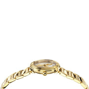 Versace Mini Virtus Quartz White Dial Gold Steel Strap Watch For Men - VET300221