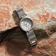 Guess Muse Quartz White Dial Silver Steel Strap Watch For Women - W1008l1