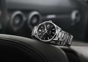 Tag Heuer Carrera Automatic Black Dial Silver Steel Strap Watch for Men - WAR211A.BA0782