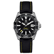 Tag Heuer Aquaracer Calibre 5 Automatic Black Dial Black Nylon Strap Watch for Men - WAY211A.FC6362