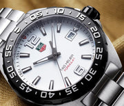 Tag Heuer Formula 1 White Dial Silver Steel Strap Watch for Men - WAZ1111.BA0875