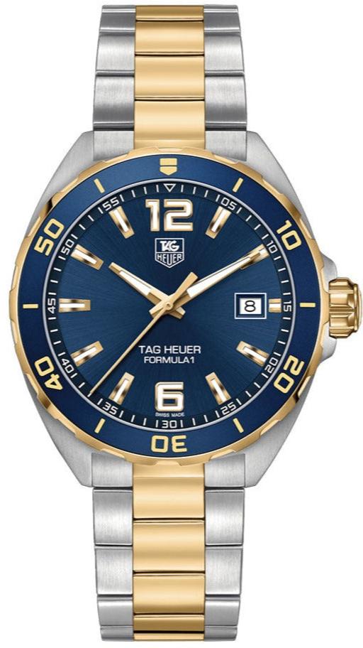Tag Heuer Formula 1 Analog Blue Dial Two Tone Steel Strap Watch for Men - WAZ1120.BB0879