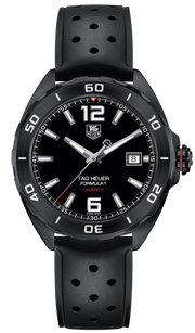 Tag Heuer Formula 1 Automatic Black Dial Black Rubber Strap Watch for Men - WAZ2115.FT8023