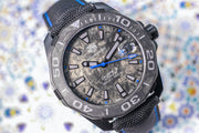 Tag Heuer Aquaracer Calibre 5 Black Nylon Strap Carbon Dial Watch for Men -  WBD218C.FC6447