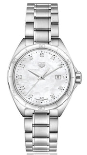 Tag Heuer Formula 1 White Mother of Pearl Dial Silver Steel Strap Watch for Women - WBJ1319.BA0666