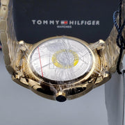 Tommy Hilfiger Hunter White Dial Gold Steel Strap Watch for Men - 1791609