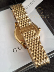 Gucci G Timeless Quartz Silver Dial Gold Steel Strap Watch For Women - YA1264155