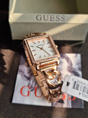 Guess Vanity Rose Gold Dial Rose Gold Steel Strap Watch for Women - W1029L3