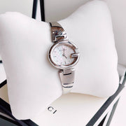 Gucci Guccissima Quartz Silver Dial Silver Steel Strap Watch For Women - YA134511