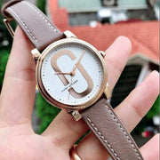Marc Jacobs Corie White Dial Brown Leather Strap Watch for Women - MJ1581