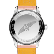 Breitling Navitimer Automatic 35 Mother of Pearl Dial Pink Leather Strap Watch for Women - A17395211A1P3