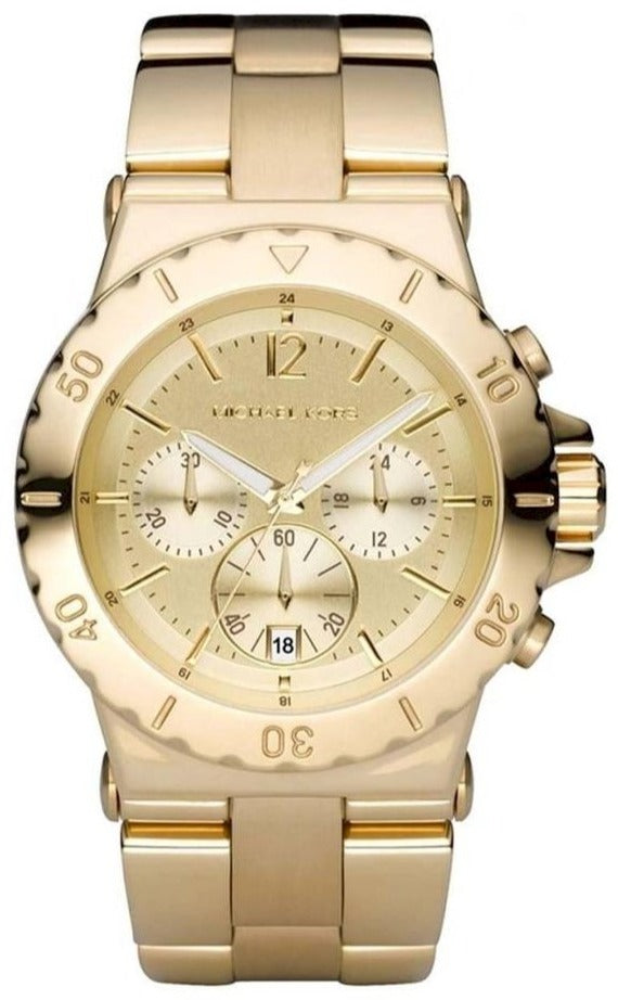 Michael Kors Dylan Gold Dial Gold Steel Strap Watch for Women - MK5313
