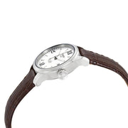 Tissot Le Locle Automatic Lady Silver Dial Brown Leather Strap Watch For Women - T41.1.113.77
