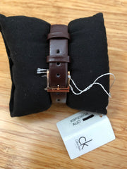 Calvin Klein Incentive White Dial Brown Leather Strap Watch for Women - K3P236G6