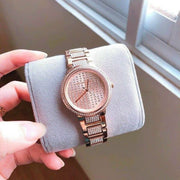 Michael Kors Gabbi Rose Gold Dial Rose Gold Steel Strap Watch For Women - MK3986