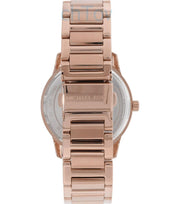 Michael Kors Hartman Rose Gold Dial Rose Gold Steel Strap Watch For Women - MK3491