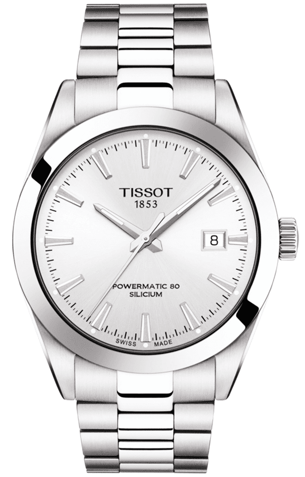 Tissot Gentleman Powermatic 80 Silicium Silver Dial Silver Steel Strap Watch For Men - T127.407.11.031.00