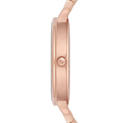 Emporio Armani Kappa Analog Mother of Pearl Dial Rose Gold Steel Strap Watch For Women - AR11006