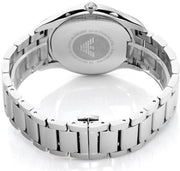 Emporio Armani Valente Quartz Black Dial Silver Steel Strap Watch For Men - AR11086