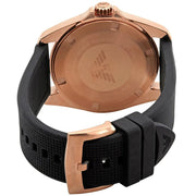 Emporio Armani Sport Quartz Black Dial Black Rubber Strap Watch For Men - AR11101