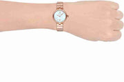 Emporio Armani Arianna White Mother of Pearl Dial Rose Gold Steel Strap Watch For Women - AR11236