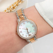 Emporio Armani Cleo Mother of Pearl Dial Two Tone Steel Strap Watch For Women - AR11499