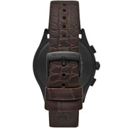 Emporio Armani Paolo Chronograph Black Dial Brown Leather Strap Watch For Men - AR11549