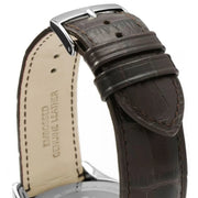 Emporio Armani Valente Chronograph Amber Dial Brown Leather Strap Watch For Men - AR1634