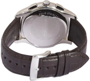 Emporio Armani Valente Chronograph Brown Dial Brown Leather Strap Watch For Men - AR1785