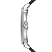 Emporio Armani Kappa Quartz White Dial Brown Leather Strap Watch For Men - AR80006