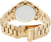 Michael Kors Runway Iridescent Pink Dial Gold Steel Strap Watch for Women - MK5939