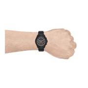 Armani Exchange Drexler Chronograph Black Dial Black Steel Strap Watch For Men - AX2639