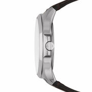 Armani Exchange Whitman Silver Dial Brown Leather Strap Watch For Men - AX2100