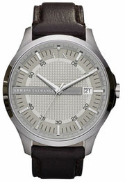 Armani Exchange Whitman Silver Dial Brown Leather Strap Watch For Men - AX2100