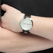 Armani Exchange Whitman Silver Dial Brown Leather Strap Watch For Men - AX2100