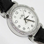 Coach Madison White Dial Black Leather Strap Watch for Women - 14502399