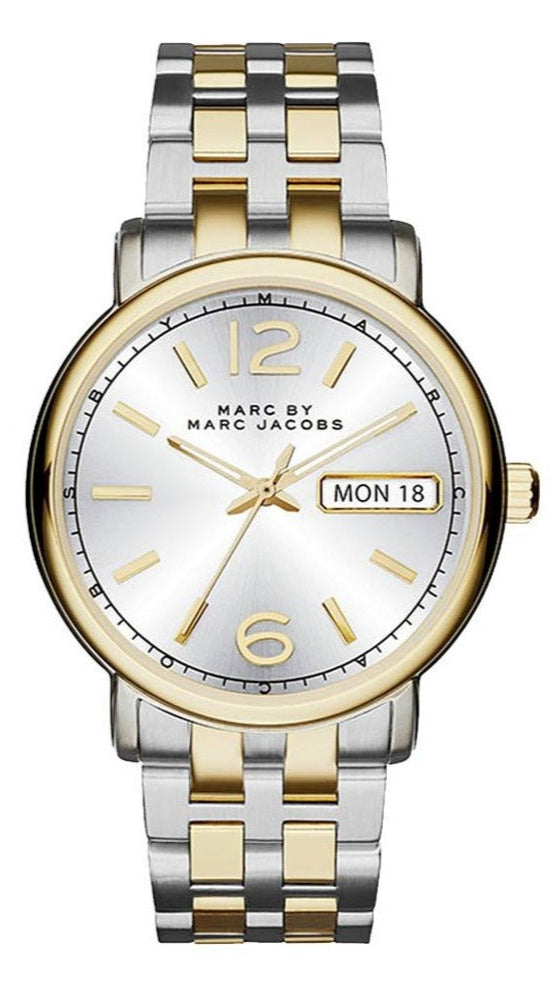 Marc Jacobs Fergus Silver Dial Two Tone Steel Strap Watch for Women - MBM3426