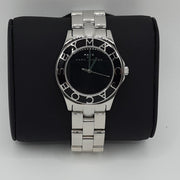 Marc Jacobs Blade Black Dial Silver Steel Strap Watch for Women - MBM3058