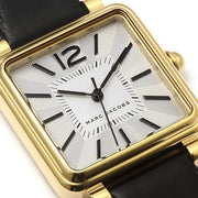 Marc Jacobs Vic Silver Dial Black Leather Strap Watch for Women - MJ1437