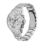 Armani Exchange Outerbanks Chronograph Silver Dial Silver Steel Strap Watch For Men - AX7141