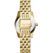 Michael Kors Lexington Quartz Pink Dial Gold Steel Strap Watch For Women - MK3270