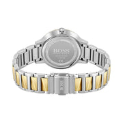 Hugo Boss Signature Silver Dial Two Tone Steel Strap Watch for Women - 1502568
