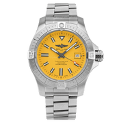 Breitling Avenger Automatic 45mm Seawolf Yellow Dial Silver Steel Strap Strap Watch for Men - A17319101/1A1