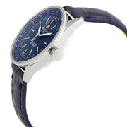 Breitling Navitimer Automatic 35 Blue Dial Blue Leather Strap Watch for Men - A17395161C1P1
