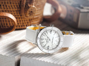 Breitling Superocean Heritage '57 Pastel Paradise White Dial White Leather Strap Watch for Women - A10340A71A1X1