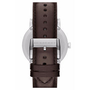 Burberry The City Gold Dial Brown Leather Strap Watch for Men - BU9011